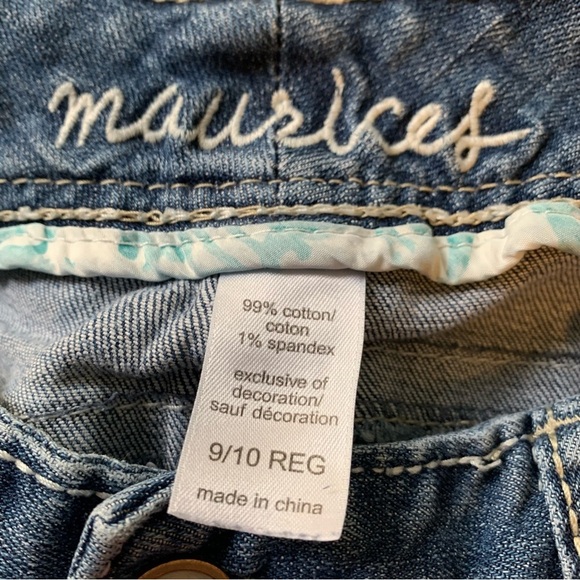 Maurice’s Curvy light washed bootcut jeans w/contrast stitching western Sz 10 - Picture 8 of 10